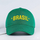 Boné Brasil Unissex Ajustável com Estampa “BRASIL” — Boné de Torcedor para Jogos, Copa do Mundo 2026 e Dia dos Pais