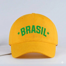 Boné Brasil Unissex Ajustável com Estampa “BRASIL” — Boné de Torcedor para Jogos, Copa do Mundo 2026 e Dia dos Pais