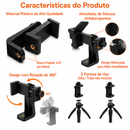 Suporte POV 2 em 1 para Celular e Câmera de Ação — Peitoral e Cabeça Ajustável