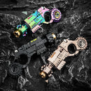 Conjunto de pistola de brinquedo de liga metálica com ejeção de cartuchos, brinquedo sensorial antiestresse, mini pião de dedo