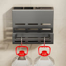 Suporte de faca de cozinha de aço carbono montado na parede com rack de tábua de cortar - organizador de utensílios, economizador de espaço