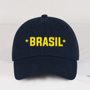 Boné Brasil Unissex Ajustável com Estampa “BRASIL” — Boné de Torcedor para Jogos, Copa do Mundo 2026 e Dia dos Pais