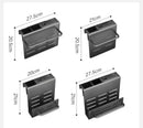 Suporte de faca de cozinha de aço carbono montado na parede com rack de tábua de cortar - organizador de utensílios, economizador de espaço