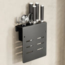 Suporte de faca de cozinha de aço carbono montado na parede com rack de tábua de cortar - organizador de utensílios, economizador de espaço