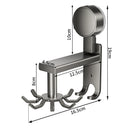 Suporte Giratório de Parede 360° com 10 Ganchos – Organizador de Utensílios de Cozinha sem Furação em Aço Inoxidável