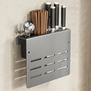 Suporte de faca de cozinha de aço carbono montado na parede com rack de tábua de cortar - organizador de utensílios, economizador de espaço