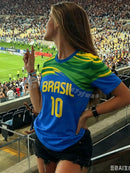 Camiseta Verde e Amarela Nº 10 Unissex — Estilo Copa 2026, Torcida e Streetwear
