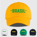 Boné Brasil Unissex Ajustável com Estampa “BRASIL” — Boné de Torcedor para Jogos, Copa do Mundo 2026 e Dia dos Pais