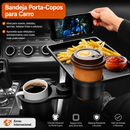 Suporte Multifuncional para Copos com Bandeja Veicular — Organizador de Carro para Lanches, Bebidas e Celular